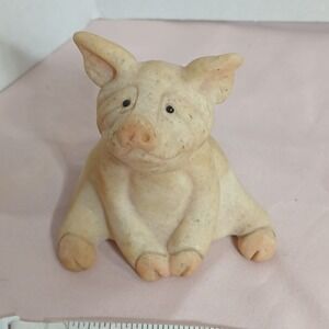 Second Nature Quarry Critters Petunia Pig Figurine Ceramic Speckled Collectible